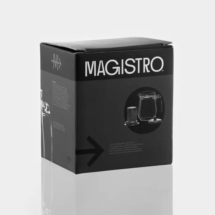Чайник заварочный Magistro &laquo;Шейди&raquo;, 500 мл, с металлическим ситом и крышкой, боросиликатное стекло, прозрачный