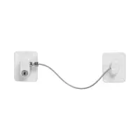 Замок блокиратор на окно ТУНДРА, самоклеющийся, с тросом 18 см