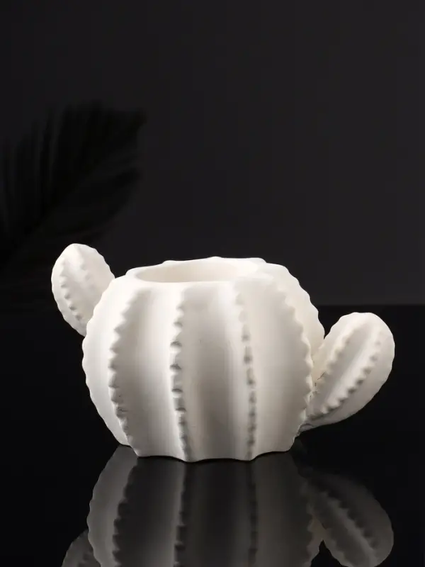 Кашпо "Кактус" 15х8х10 см, натуральный, гипс