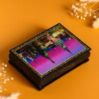 Шкатулка «Москва», 10×14 см, лаковая миниатюра