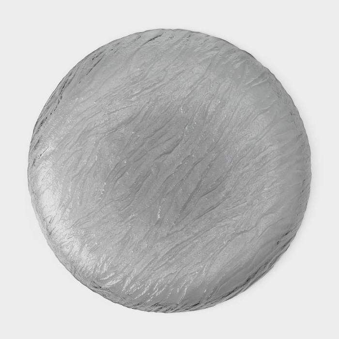 Тарелка стеклянная десертная «Вулкан», d=19 см, цвет графит Тарелка стеклянная десертная «Вулкан», d=19 см, цвет графит