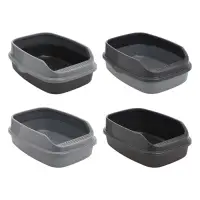 Туалет Айша XL с бортом 64&times;44&times;21 см серый FIX