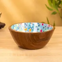 Чаша "Калейдоскоп" 18х18х8 см, дерево шишам