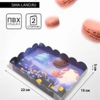 Коробка для печенья &laquo;Сладкая планета&raquo;, 22&times;15&times;3 см 5 шт.