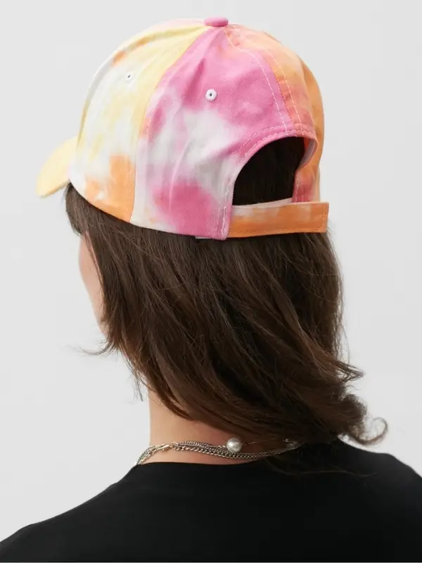 Кепка женская MINAKU Tie-dye, жёлтая, размер 54-56
