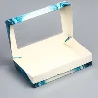 Коробка складная с окном &laquo;Мрамор&raquo;, 20&times;12&times;4 см