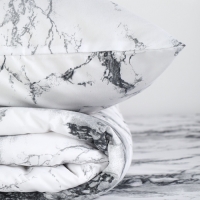 КПБ LoveLife евро White marble 200*217см, 215*240см,50*70см-2 шт, микрофибра,100% п/э