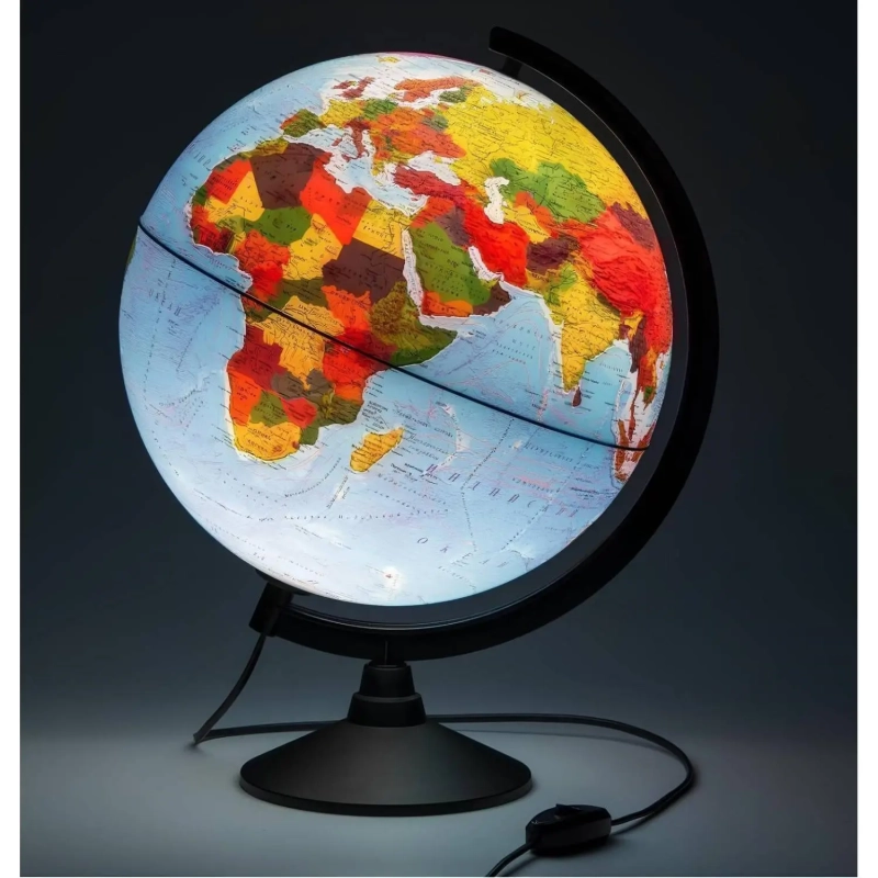 Глобус физико-политический с подсветкой,320мм