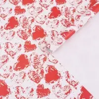 Бумага упаковочная &laquo;Сердечки&raquo;, глянец, 100&times;70 см, 1 шт.