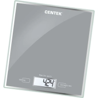 Весы Centek CT-2462 LCD,кухонные,190х200 мм, max 5кг, шаг 1г,серебристый