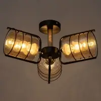 Светильник потолочный BayerLux &laquo;Моана&raquo;, 3&times;Е27 40 Вт, чёрный, 43&times;43&times;21 см