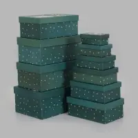 Коробки подарочные 10 в 1 &laquo;Атмосфера Нового Года&raquo;, 30&times;19&times;11.5 - 12&times;6.5&times;4 см