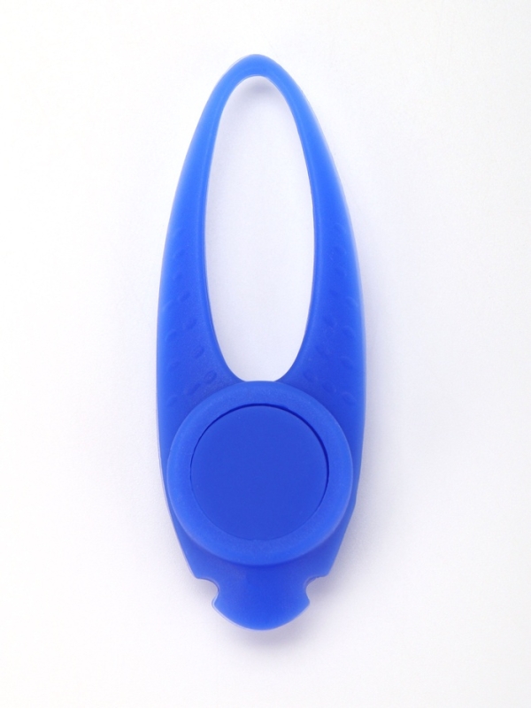 Световой маячок на ошейник/поводок с 3 режимами свечения  Световой маячок на ошейник/поводок с 3 режимами свечения "Лапка", 3,2 см, силикон, синий