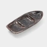 Менажница &laquo;Лодочка&raquo;, 30&times;13&times;5 см, дерево джати, коричневая