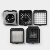 Овощерезка универсальная Magistro Vegan pro, 7 насадок, овощечистка, контейнер, чёрно-белая