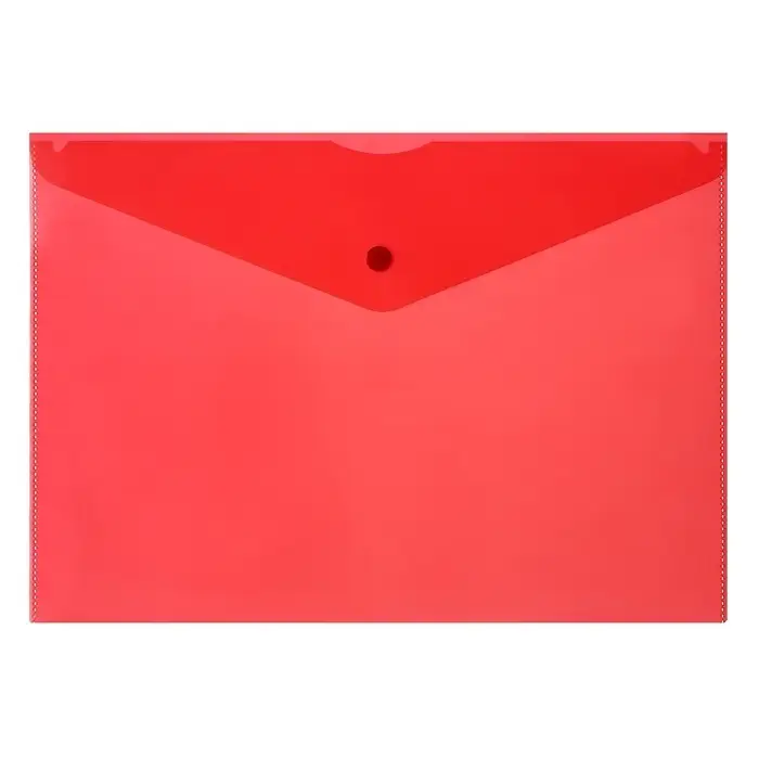 Набор папок-конвертов на кнопке 10 штук, А4, 180 мкм, Calligrata Office, полупрозрачные, микс