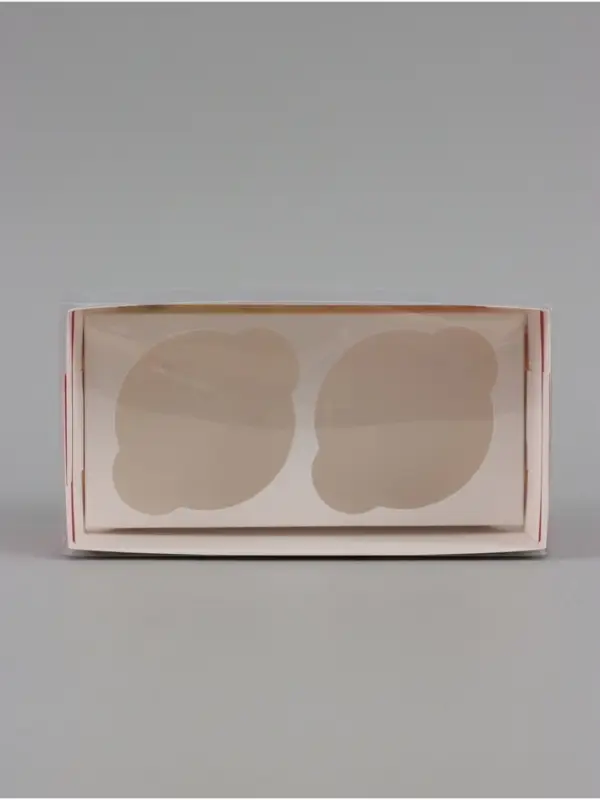 Коробка для капкейков, кондитерская упаковка, 2 ячейки &laquo;Поздравляю&raquo;, 16&times;8&times;7.5 см