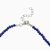 Чокер из бисера &laquo;Хрусталь&raquo;, синий в серебре, 36 см + 5 см доп, цепочка