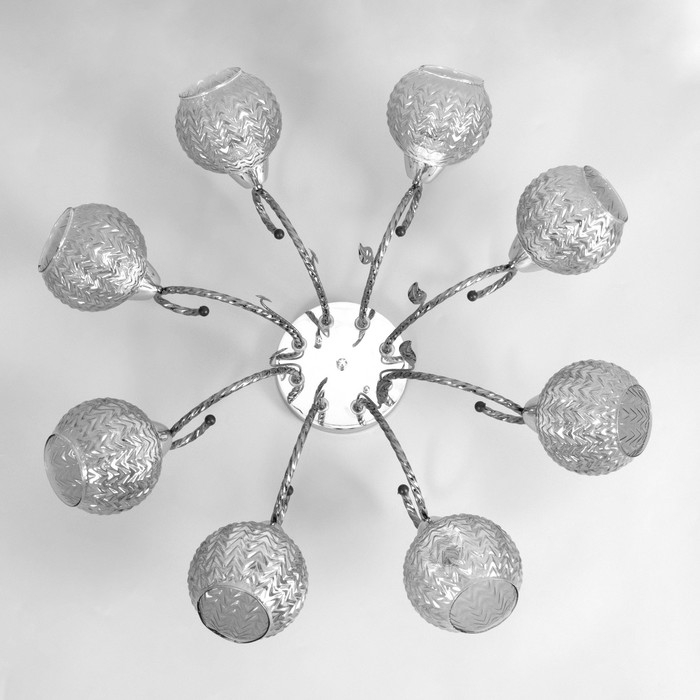 Люстра Люстра "Тереза" 8х40Вт Е27 Хром, черный хром 74х74х22см