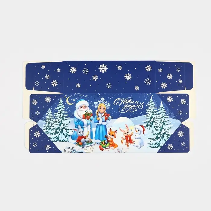 Складная новогодняя коробка-конфета «Сказочный Новый год», 14 х 22 х 8 см Складная новогодняя коробка-конфета «Сказочный Новый год», 14 х 22 х 8 см