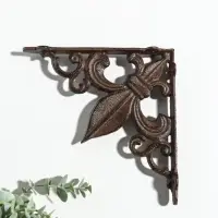 Сувенир чугун уголок "Геральдическая лилия" 19,5х19,5х4,5 см