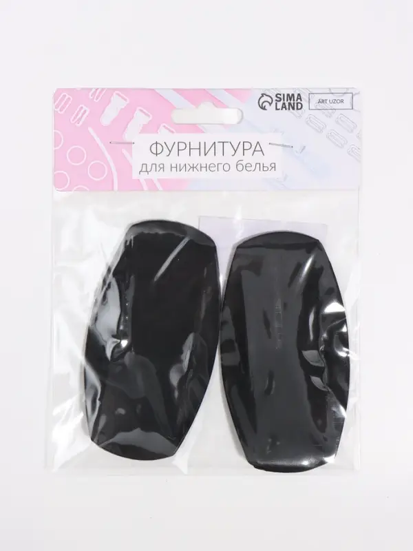 Подкладки под бретели, 9&times;5 см, цвет чёрный