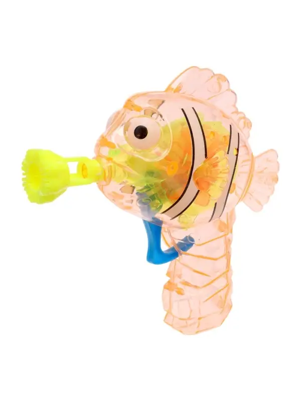 Генератор-пистолет мыльных пузырей Funny toys &laquo;Рыбка-пистолет&raquo; со светом, 50 мл, МИКС