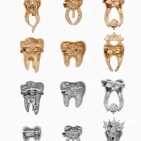 Брошь &laquo;Зуб&raquo;, форма МИКС, МИКС, (неделимая фасовка 12 шт. цена за шт.)
