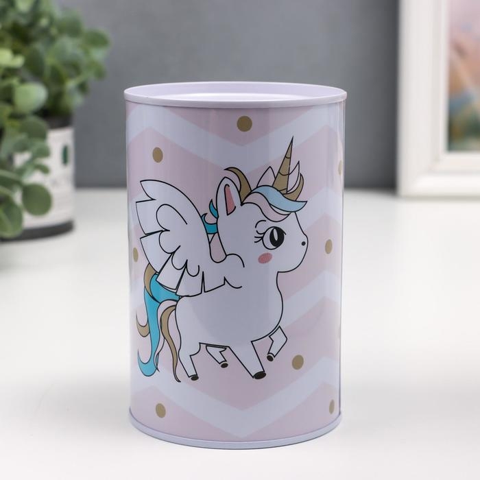 Копилка металл банка Копилка металл банка "Единорог с крыльями" МИКС 12х8х8 см