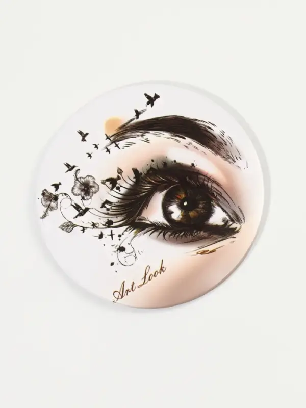 Зеркало карманное «Взгляд», d=7 см, белое Зеркало карманное «Взгляд», d=7 см, белое