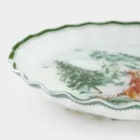 Блюдо сервировочное с бортиком "Зверьки в лесу" 25 см