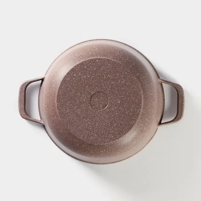 Казан «Брауни», 5 л, литой алюминий, стеклянная крышка, индукция