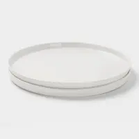 Тарелки Magistro White Snow, набор 2 шт., d=26 см, фарфор, белые