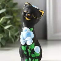 Набор фигурок 2 шт. керамика &laquo;Love - коты&raquo;, 11 см, чёрный, МИКС