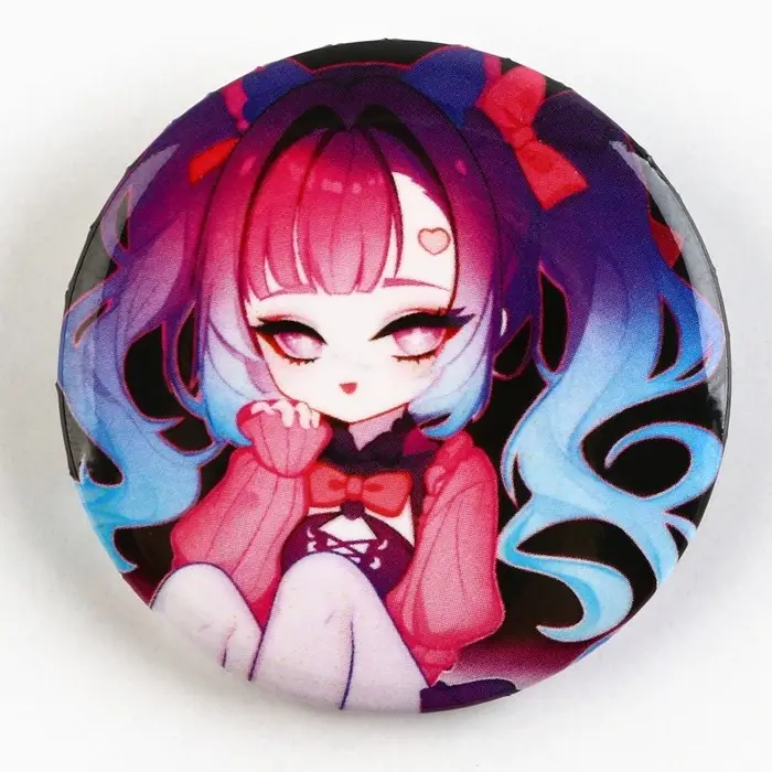 Значки закатные «Аниме девочки», 38 мм, МИКС Значки закатные «Аниме девочки», 38 мм, МИКС