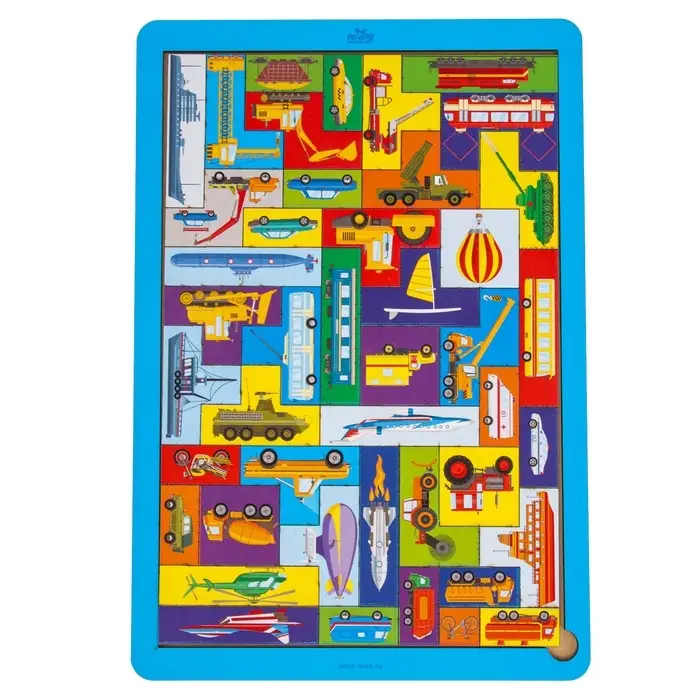 Головоломка тетрис Лесная мастерская &laquo;Большой транспорт&raquo;, 44 детали