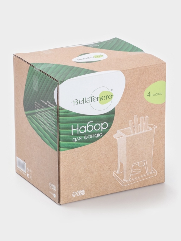 Набор для фондю BellaTenero, 11.5×14.5 см, 4 шпашки Набор для фондю BellaTenero, 11.5×14.5 см, 4 шпашки