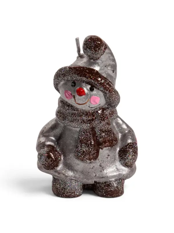 Свеча новогодняя &laquo;Снеговик&raquo;, 5.5&times;4.5&times;9 см, 2 ч
