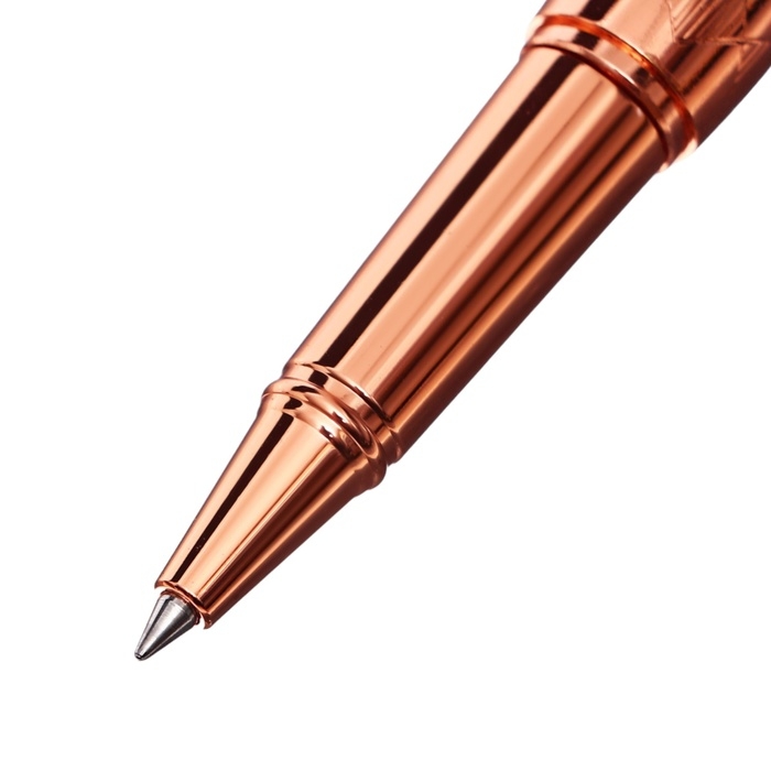 Ручка подарочная роллер в кожзам футляре Грант корпус черный/бронза Ручка подарочная роллер в кожзам футляре Грант корпус черный/бронза