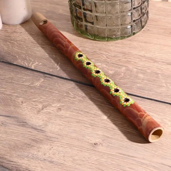 Сувенирный музыкальный инструмент  Сувенирный музыкальный инструмент "Флейта" 40х3х3 см МИКС