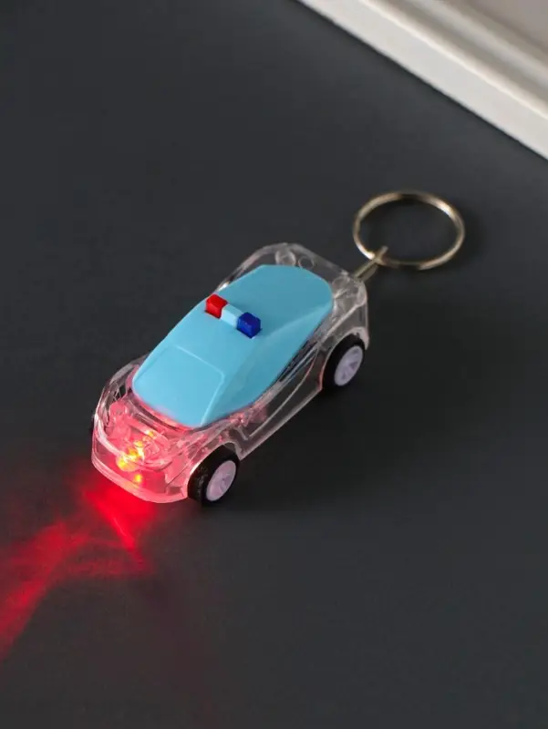 Брелок световой на кольце "Полицейский автомобиль" мигает МИКС иннерционный 7х3х1,5 см