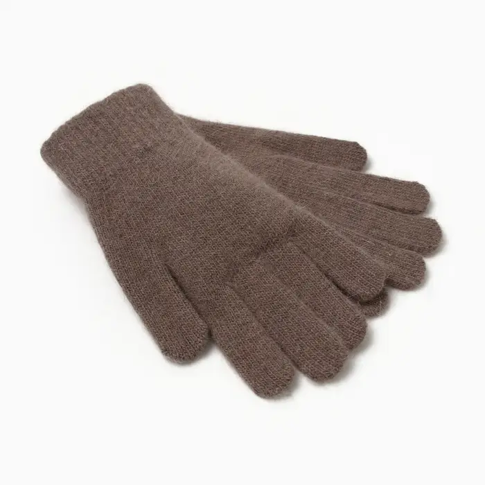 Перчатки женские MIST с шерстью кролика, р-р 22 см, цв. кофейный