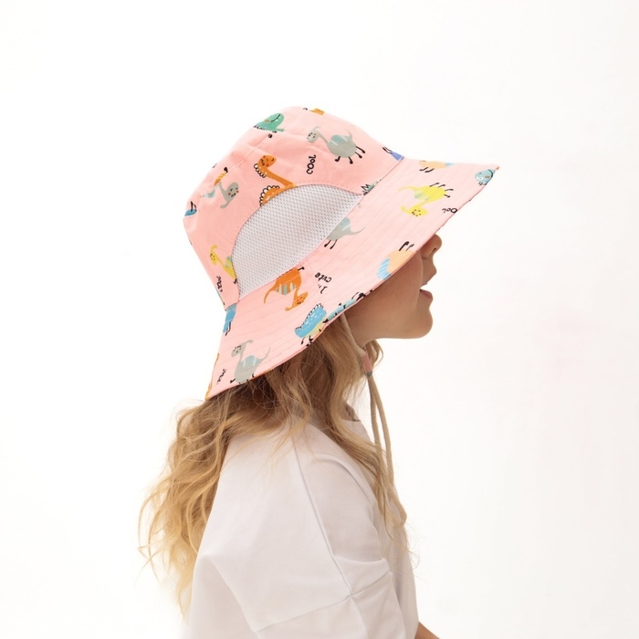 Панама детская MINAKU Панама детская MINAKU "Дино", цв, розовый, р-р 54