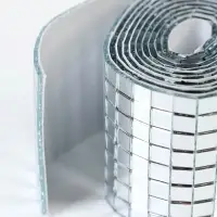 Зеркальная мозаика, самоклеящаяся, 4 см &times; 1 м, серебро