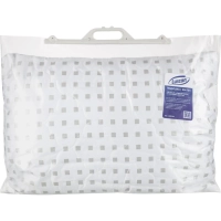 Подушка Luscan 50х70, стеганная, (иск. лебяжий пух/тик ПЭ), белые шашечки