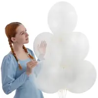 Воздушные шары латексные 14", кристалл, 50 шт., прозрачные