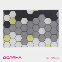 Коврик придверный Доляна &laquo;Гамма&raquo;, вырезной, грязезащитный, 60&times;90 см, серый