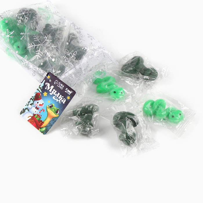 Новый год! Сквиш антистресс мялка «Змейки», в мешочке Новый год! Сквиш антистресс мялка «Змейки», в мешочке