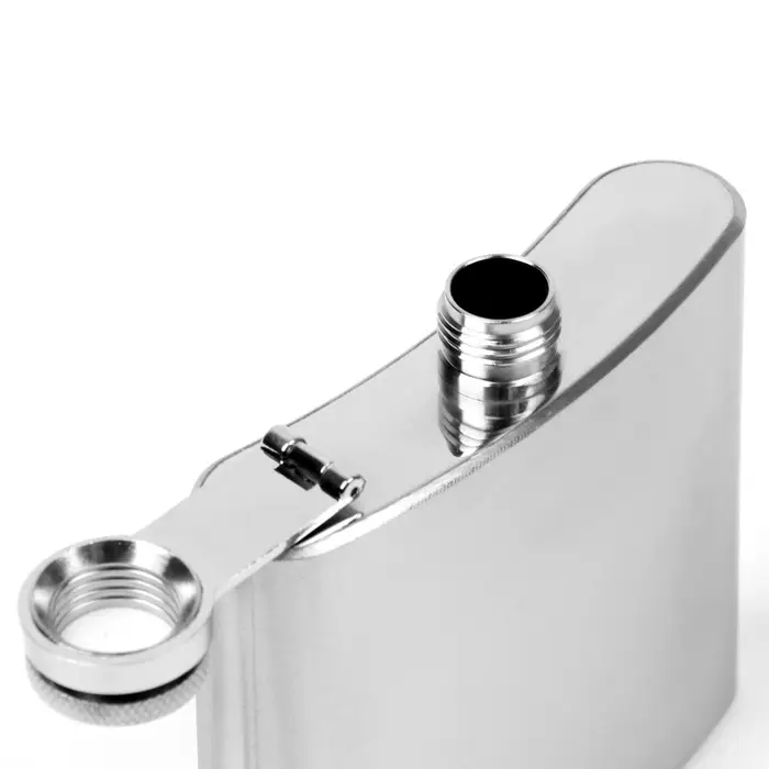 Фляжка Мастер К, 150 мл, подарочная, армейская, 5 oz, нержавеющая сталь, серебристая