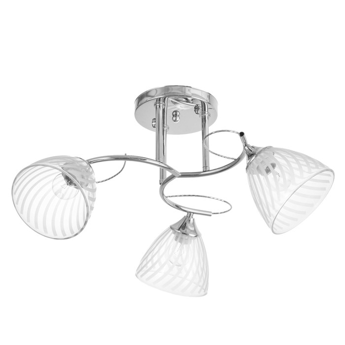 Люстра Люстра "Нора" 3х60Вт Е27 Хром 52х52х26см